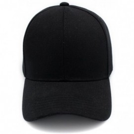 Baseball Caps Baseball Cap Men Women - Classic Adjustable Plain Hat - Black - CG17YKI873E $7.12