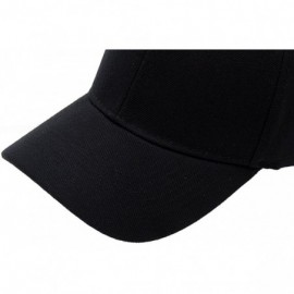 Baseball Caps Baseball Cap Men Women - Classic Adjustable Plain Hat - Black - CG17YKI873E $7.12