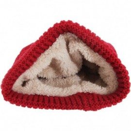 Skullies & Beanies Ladies/Womens Cable Knit Fleece Lined Winter Beanie Hat - Purple - CO120EELJAR $10.72