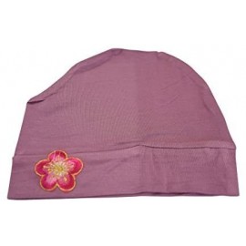 Skullies & Beanies Chemo Beanie Sleep Cap with Pink and Gold Flower - Rose - CG182356UQN $11.07