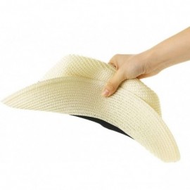 Fedoras Mens Womens Packable Straw Derby Panama Ribbon Band Sun Hat Fedora Summer - 00714white - C618SK4QOE7 $35.76