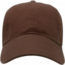 Baseball Caps 12-Pack Wholesale Classic Baseball Cap 100% Cotton Soft Adjustable Size - Dark Brown - C218E6KADNC $53.50