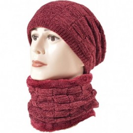 Skullies & Beanies Styles Oversized Winter Extremely Slouchy - Wbxne Red Hat&scarf - CI18ZZNUIAX $14.59