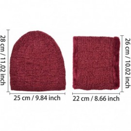 Skullies & Beanies Styles Oversized Winter Extremely Slouchy - Wbxne Red Hat&scarf - CI18ZZNUIAX $14.59