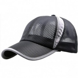 Baseball Caps Men Women Sun Hat Quick-Dry Ventilation Baseball Cap - Black - CE12LYWVDVT $6.71