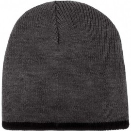 Skullies & Beanies Men's Reversible Beanie - Onyx - CS18A0L7Z09 $10.00