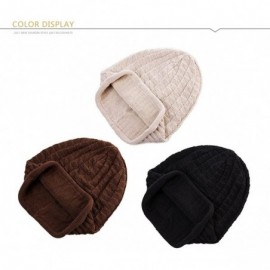 Skullies & Beanies Women's Winter Knitted Pom Beanie Ski Hat/Visor Beanie Newsboy Cap Wool/Acrylic - 89237beige - C4193DYS9NR...