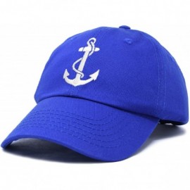 Baseball Caps Anchor Hat Sailing Baseball Cap Women Beach Gift Boating Yacht - Royal Blue - C418WEWGNQY $14.20