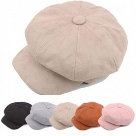 Berets Women Casual Vintage Octagonal Hat Winter Warmer Berets Hat Ladies Englandstyle Beret Womens Beanie Cap Hat - CR188YYY...