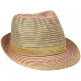 Sun Hats Women's Mixed Braid Fedora Sun Hat - Rust - C411HAI7FBX $29.88