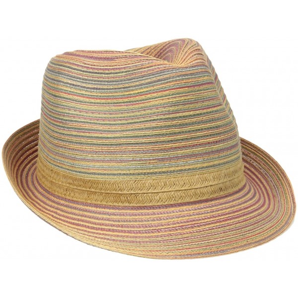 Sun Hats Women's Mixed Braid Fedora Sun Hat - Rust - C411HAI7FBX $12.76