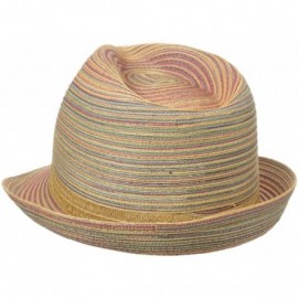 Sun Hats Women's Mixed Braid Fedora Sun Hat - Rust - C411HAI7FBX $12.76