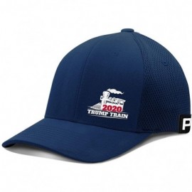 Baseball Caps Trump 2020 Hat - Trump Train 2020 Flex Fit Baseball Cap Trump Hat - Navy - CZ18XE6DMMA $27.51