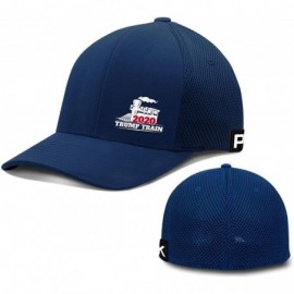 Baseball Caps Trump 2020 Hat - Trump Train 2020 Flex Fit Baseball Cap Trump Hat - Navy - CZ18XE6DMMA $27.51