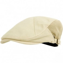 Newsboy Caps Modern Cotton Real Newsboy Hat Flat Cap AC3045 - Ivory - CI11WC83QOR $42.00