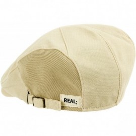 Newsboy Caps Modern Cotton Real Newsboy Hat Flat Cap AC3045 - Ivory - CI11WC83QOR $24.08