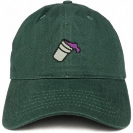 Baseball Caps Double Cup Morning Coffee Embroidered Soft Crown 100% Brushed Cotton Cap - Hunter - CK18STG3NM8 $15.39