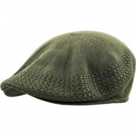 Newsboy Caps Classic Mesh Newsboy Ivy Cap Hat - Olive - CI11JYQLSSV $10.74