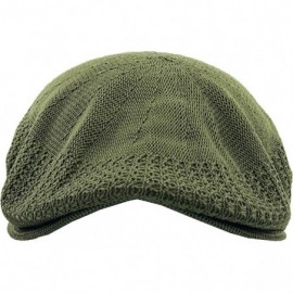 Newsboy Caps Classic Mesh Newsboy Ivy Cap Hat - Olive - CI11JYQLSSV $10.74