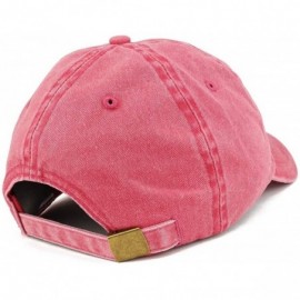 Baseball Caps Capital Mom and Dad Pigment Dyed Couple 2 Pc Cap Set - Red Black - C118I9Q4S2W $33.36