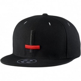 Baseball Caps Solid Flat Brim Hip Hop Adjustable Hat Stylish Snapback Baseball Cap - Pattern 2 - CJ17XXQDYXH $14.85