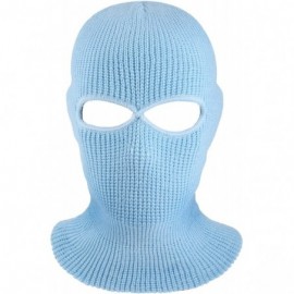 Balaclavas 2-Hole Knitted Full Face Cover Ski Mask- Adult Winter Balaclava Warm Knit Full Face Mask for Outdoor Sports - CS18...