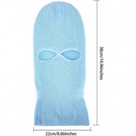 Balaclavas 2-Hole Knitted Full Face Cover Ski Mask- Adult Winter Balaclava Warm Knit Full Face Mask for Outdoor Sports - CS18...