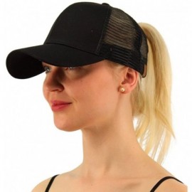 Baseball Caps Women Girls Ponytail Cap Messy Buns Trucker Plain Baseball Dad Hat Adjustable - Beige - CI18CYTCLCR $12.34