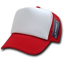 Baseball Caps 2 Tone Trucker Cap - Red - CH118GIDKBB $10.30