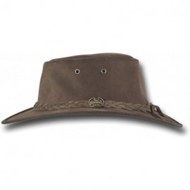 Sun Hats Foldaway Cattle Suede Leather Hat - Item 1061 - Brown - CL12EZKHDLL $47.53