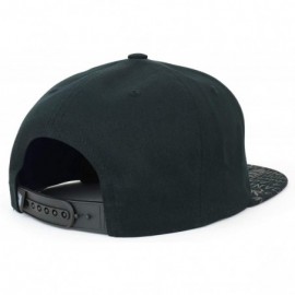 Baseball Caps Rasta Marijuana Leaf Weed 3D Embroidered Flat Bill Snapback Cap - Black Black - C318DU7WE7W $21.19