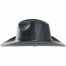 Fedoras Faux Leather Indiana Jones Hat Outback Hat Fedora CD8859 - Grey - CP1880URTA3 $34.70