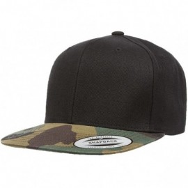 Baseball Caps Classic Snapback Pro-Style Wool Cap - Black/Camo - CZ12O7KLBWS $7.31