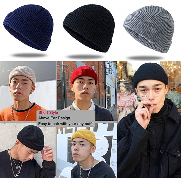Swag Short Fisherman Beanie for Men Women- Rolled Cuff Harbour Hat Wool ...