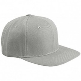 Visors 6-Panel Structured Flat Visor Classic Snapback (6089) - Heather Grey - C411CCT56YT $8.32