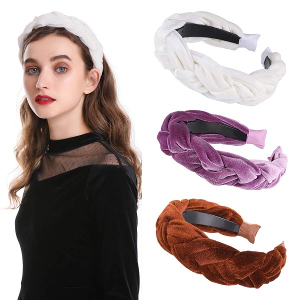 Headbands Braided Headband Spanish Vintage - purple+white+coffee - CS18W54A0L2 $11.10