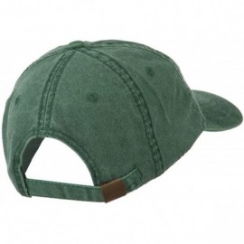 Baseball Caps Director Embroidered Washed Cotton Cap - Dark Green - CI11LBM8VUT $27.70