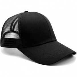 Baseball Caps Ponytail High Buns Ponycaps Baseball Adjustable - 2 Pack Black+glitter Black - C218KD86WLY $13.98