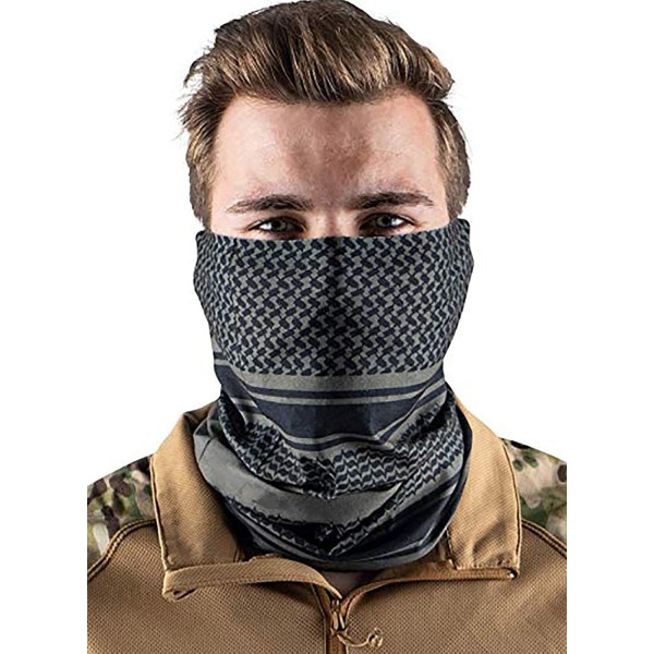 Balaclavas Seamless Unisex Scarf Balaclava Bandana Headwear Neck Gaiter - Black-2 - CZ198GGYAQX $15.09