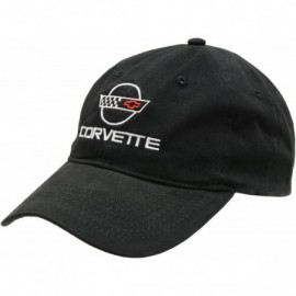 Baseball Caps Corvette Black C4 Logo Unstructured Hat - CE1145LQ26D $19.96