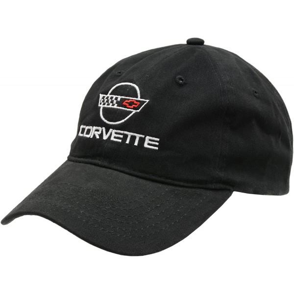 Baseball Caps Corvette Black C4 Logo Unstructured Hat - CE1145LQ26D $45.54