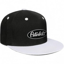 Baseball Caps Unisex Man Baseball Hat Hip Hop Adjustable Mesh Captain-Peterbilt-tiucks-Flat Cap - White - CA18AHC5C6E $18.79