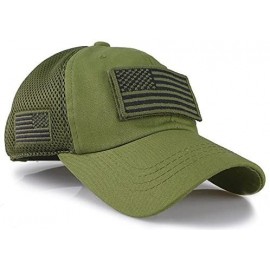 Baseball Caps US Patch Adjustable Plain Trucker Baseball Cap Hats (Multi-Colors) - Olive Green - C418D6K9Y2E $10.47