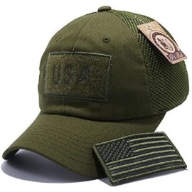 Baseball Caps US Patch Adjustable Plain Trucker Baseball Cap Hats (Multi-Colors) - Olive Green - C418D6K9Y2E $10.47