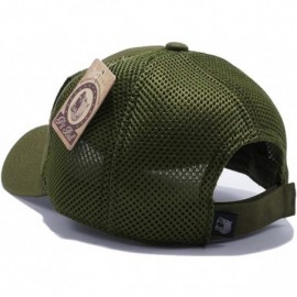 Baseball Caps US Patch Adjustable Plain Trucker Baseball Cap Hats (Multi-Colors) - Olive Green - C418D6K9Y2E $10.47