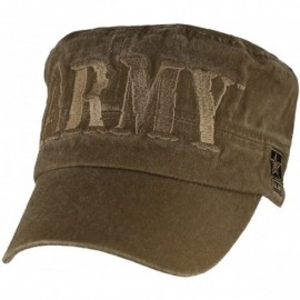 Baseball Caps U.S. Army Flat Top Hat- Washed Coyote Brown - CV12O19PO2S $32.42