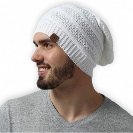 Skullies & Beanies Slouchy Cable Knit Beanie for Men & Women - Winter Toboggan Hats for Cold Weather - Oversized Slouch Beani...