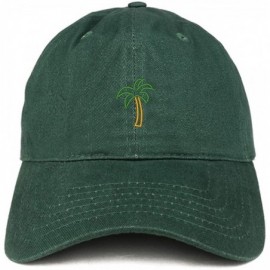 Baseball Caps Palm Tree Embroidered Dad Hat Adjustable Cotton Baseball Cap - Hunter - C0185HROH79 $34.77