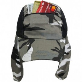 Sun Hats Baseball Cap Ear Flap Pocket Sun Neck Cover Bonnie Visor Camo Hiking Fishing - City Camo - C618U4IIRE2 $11.61