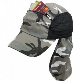 Sun Hats Baseball Cap Ear Flap Pocket Sun Neck Cover Bonnie Visor Camo Hiking Fishing - City Camo - C618U4IIRE2 $11.61